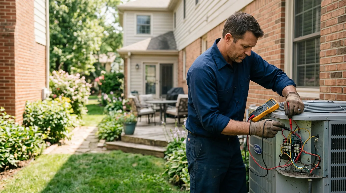 HVAC technician working near Shinnston, WV